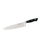 Coltello cucina forgiato in acciaio inox con manico in speciale materiale plastico colore nero - cm 24