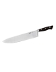 Coltello cucina forgiato in acciaio inox con manico in speciale materiale plastico colore nero - cm 30