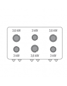 Cucina a gas 6 fuochi su forno elettrico ventilato a convezione monofase con 1 griglia e 1 teglia - cm 105x60x85h