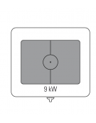 Tuttapiastra a gas cm 62,8x55,8, 1 bruciatore da kW 9 - cm 70x70x28h