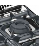 Cucina a gas 6 fuochi, 2x7,2Kw+2x3,3Kw+2x4,5Kw - su forno elettrico ventilato GN1/1 - camera cm 57x51,5x30h - cm 105x70x85h