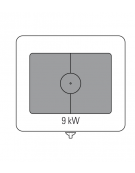 Cucina tuttopiatsra a gas, forno a gas GN 2/1, potenza pistra 1x9 n°xkW - cam. forno cm 57,5x65x30 - cm 105x70x85h