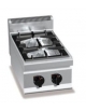 Cucina a gas da appoggio 2 fuochi ALTA POTENZA - 1 Bruciatore da 7 Kw ed 1 da 3,5 Kw - cm 40x71,4x29h