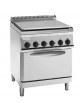 Cucina tuttopiastra elettrrica trifase-12,7kw, piastra cm 64,7x56,6, con forno - dim. tot. cm 70x70x85h