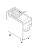 Friggitrice a gas freestandng 11,5kw, 1 vasca dim. cm 25x49,5x35h - 14 lt - dim tot. cm 35x70x85h