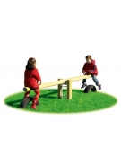 Bilico trave oscillante in legno a sezione ovale cm 10x14 per bambini e parchi gioco-Da interrare - Età d'uso dai 3 agli 8 anni