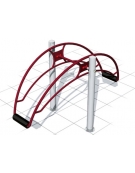 Dondolo parco giochi Bilanciere in acciaio zincato con sedute in legno - Dimensioni cm 250x112x151h