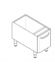 Vano neutro con porta, cm vano 34,5x57x40h - dim. tot. 35x57,5x60h