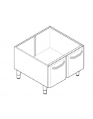 Vano neutro con  2 porte, cm vano 69,5x57x40h - dim. tot. 70x57,5x60h