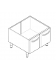 Vano neutro con  2 porte, cm vano 69,5x57x40h - dim. tot. 70x57,5x60h