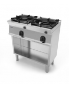 Cucina a gas 2 fuochi su vano aperto, potenza fuoco aperto 1X5,5kw +1x9kw - cm 80x45x90h