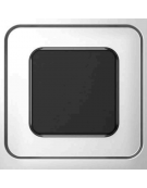 Cucina elettrica in acciaio Inox su vano aperto, 2 piastre ermetiche quadrate cm 30x30 - potenza tot. 8 Kw trifase - cm 80x45x90