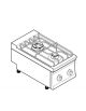 Cucina a gas 2 fuochi da banco, potenza fuochi 1x3,3 + 1x7,2kw - cm 40x70x28h