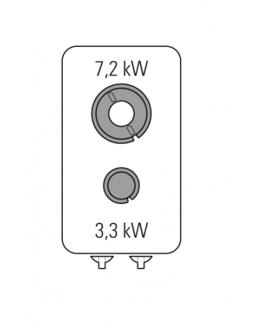 Cucina a gas 2 fuochi da banco, potenza fuochi 1x3,3 + 1x7,2kw - cm 40x70x28h