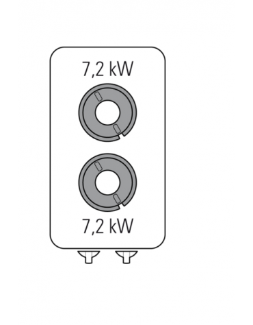 Cucina a gas 2 fuochi da banco, potenza fuochi 2x7,2kw - cm 40x70x28h