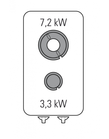 Cucina a gas 2 fuochi su vano aperto, potenza fuochi aperti 1X3,3kw + 1X7,2kw - cm 40x70x90h