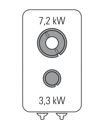 Cucina a gas 2 fuochi su vano aperto, potenza fuochi aperti 1X3,3kw + 1X7,2kw - cm 40x70x90h