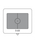 Tuttopiastra a gas cm 74,2x55,8 su vano aperto, 1 bruciatore - cm 80x70x28h