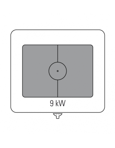 Tuttopiastra a gas cm 74,2x55,8 su vano aperto, 1 bruciatore - cm 80x70x28h