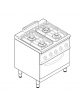 Cucina a gas 4 fuochi, forno elett. vent. GN 1/1, fuochi 1x3,3kw+2x4,5kw+1x7,2kw - cam. forno cm 57x51,5x30 - cm 80x70x90h
