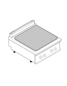 Tuttapiastra elettrica da banco trifase-8kw, 1 piastra cm 76,3x58 - cm 80x70x28h