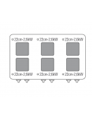 Cucina elettrica trifase-20,3kw, 6 piastre cm 22x22, su forno elettrico GN2/1, con camera cm 57,5x65x30 -cm 120x70x90h Cucina elettrica trifase-20,3kw, 6 piastre cm 22x22, su forno elettrico GN2/1, con camera cm 57,5x65x30 -cm 120x70x90h