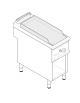 Fry top a gas su vano aperto, 7 kw, piastra liscia, consumo gas 0,74 m³/h - sup. di cottura cm 35,3x56,4  - dim. 40x70x90h