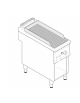 Fry top a gas su vano aperto, 7 kw, piastra rigata, consumo gas 0,74 m³/h - sup. di cottura cm 35,3x56,4 - dim. 40x70x90h