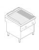Fry top elettrico trifase - 7,8kw su vano aperto, 1/3 piastra rigata - sup. di cottura cm 74,8x56,4  - dim. 80x70x90h