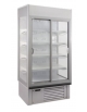 Frigo murale refrigerato chiuso con porte scorrevoli Temperatura 0° +10°C - Esterno grigio e interno bianco - cm 133,5x73,7x198,
