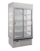 Frigo murale refrigerato chiuso con porte scorrevoli Temperatura 0° +10°C - Esterno grigio e interno bianco - cm 188.5x73,7x198,