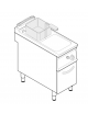 Friggitrice a gas freestanding, 1 vasca con scambiatori di calore, cm 24x34,2x30,5h - 13lt - cm tot. 40x70x90h
