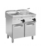 Friggitrice a gas freestanding 2 vasche Lt 13+13 da cm 14x34,2x30,5h con scambiatori di calore - cm tot. 80x70x90h