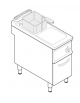 Friggitrice elettrica su mobile trifase-16,5kw - 1 vasca con resistenze rotanti 17Lt. - cm 40x70x90h