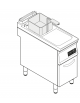 Friggitrice elettrica su mobile Lt 13- trifase 12kw con controllo elettronico - 1 vasca con resistenze rotanti - cm 40x70x90h