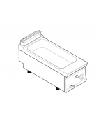 Bagnomaria a gas da banco, 1 vasca AISI 304 - GN1/1 cm 30,6x50,8x16,5h - dim tot. cm 40x70x28h