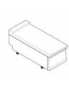 Piano di lavoro in acciaio inox con piano rinforzato, senza cassetto - cm 40x70x28h Piano di lavoro in acciaio inox con piano rinforzato, senza cassetto - cm 40x70x28h