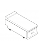 Piano di lavoro in acciaio inox con piano rinforzato, con cassetto cm 29,5x56x10h - dim tot. cm 40x70x28h