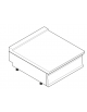 Piano di lavoro in acciaio inox con piano rinforzato, senza cassetto - cm 80x70x28h