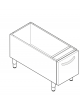 Vano neutro con porta senza cassetto, cm vano 33x57,4x39,5h - dim. tot. 40x57,5x57h