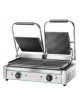 Piastra elettrica doppia per panini - Piano di cottura in ghisa rigata sopra e sotto cm 47,5x23 - Monofase -Potenza 3600 W