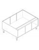 Vano neutro senza porta e cassetto, cm vano 113x57,4x39,5h - dim. tot. 120x57,5x57h