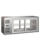 Vetrina fredda refrigerata da banco  ventilata +2° +8°C a 2 piani con vetri dritti e con porte scorrevoli -  cm. 111x51,5x55,5h