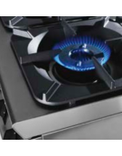 Cucina a gas professionale 6 fuochi da banco, potenza fuochi 6x9kw - cm 120x90x28h