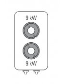 Cucina a gas 2 fuochi su vano aperto, potenza fuochi 2x9kw - cm 40x90x90h