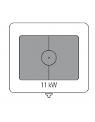 Tuttapiastra a gas, dimensione zona cottura cm 76,6x68,3 - 1 bruciatore da 11 Kw - cm 80x90x28h