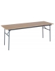 Tavolo pieghevole con gambe ripiegabili da cm 250X70X78H - Piano in laminato plastico con bordo in PVC