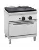 Cucina tuttopiatsra a gas, potenza piastra 1x11kW - su forno a gas GN 2/1, camera cm 57,5x65x30 - cm 80x90x90h