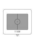 Cucina tuttopiatsra a gas, forno a gas GN 2/1, potenza pistra 1x11kW - cam. forno cm 57,5x65x30 - cm 80x90x90h