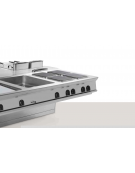 Cucina elettrica da banco trifase-8kw, 2 piastre quadre cm 30x30 - cm 40x90x28h